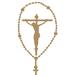 The Decal Guru Rosary Crucifix Wall Decal Metal in Brown | 40 H x 20 W in | Wayfair 1737-WALL-02-22