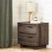 South Shore Fynn 2 Drawer Nightstand Wood in Brown | 22.25 H x 22.25 W x 16.5 D in | Wayfair 11924