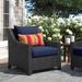 Three Posts™ Northridge Patio Chair w/ Sunbrella Cushions, Wicker in Black/Brown | 32 H x 30 W x 33 D in | Wayfair 933B9A29CDF94CCEBE03E160C69CDFA3