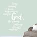 Winston Porter Turn My Worries Over To God Wall Decal Vinyl in White | 48 H x 34 W in | Wayfair 8C54ED59E29E439F9FF9EE4CA514B08E