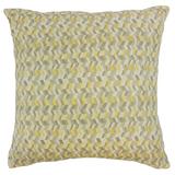 The Pillow Collection Bloem Chevron Bedding Sham Polyester | 26 H x 26 W x 8 D in | Wayfair EURO-BAR-M9557-CITRON-R66P34