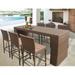 Wildon Home® Anishia 30" Patio Bar Stool Wicker/Rattan in Brown | 44 H x 18 W x 19 D in | Wayfair FDD016794A1045C7AB7E067170D75588