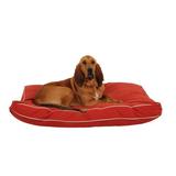 Carolina Pet Company Classic Twill Rectangular Pet Bed in Red w/ Khaki Cording Polyester/Cotton in Red/White | 4 H x 48 W x 36 D in | Wayfair 01222