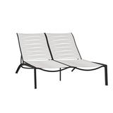 Tropitone South Beach EZ Span™ Double Chaise Lounge Metal in Black | 43 H x 53.5 W x 83.5 D in | Outdoor Furniture | Wayfair 230575WV_OBS_ABR