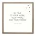 Wrought Studio™ Be True to Your Work Wall Mounted Magnetic Board Manufactured Wood/Metal in Brown | 16 H x 16 W x 2 D in | Wayfair