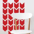Sunny Decals Chevron Arrows Fabric Wall Decal Canvas/Fabric/Fabric in Red | 3.5 H x 5 W in | Wayfair 133RED