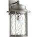 Willa Arlo™ Interiors German 1-Light Outdoor Metal Wall Lantern Aluminum/Glass/Metal in Gray | 19 H x 11.5 W x 15.25 D in | Wayfair