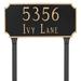 Montague Metal Products Inc. Princeton 2-Line Lawn Address Sign Metal | 9.25 H x 17 W x 0.25 D in | Wayfair PCS-0028S2-L-WS