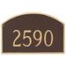 Montague Metal Products Inc. Prestige 1-Line Wall Address Plaque Metal | 10.25 H x 15.5 W x 0.25 D in | Wayfair PCS-0047S1-W-SIS