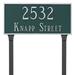 Montague Metal Products Inc. Classic 2-Line Lawn Address Sign Metal | 10 H x 21 W x 0.25 D in | Wayfair PCS-0043L2-L-SS