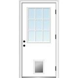 Verona Home Design Clear Glass Primed Steel Prehung Front Entry Door Metal | 80 H x 32 W x 1.75 D in | Wayfair ZZ364796L