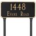 Montague Metal Products Inc. Madison 2-Line Lawn Address Sign Metal | 9.25 H x 17 W x 0.25 D in | Wayfair PCS-0026S2-L-HGG