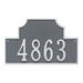 Montague Metal Products Inc. Beckford 1-Line Wall Address Plaque Metal | 9.75 H x 15.5 W x 0.25 D in | Wayfair PCS-0044S1-W-NS