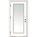 Verona Home Design Clear Glass Primed Steel Prehung Front Entry Door Metal | 80 H x 32 W x 1.75 D in | Wayfair ZZ364636R