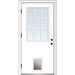 Verona Home Design Clear Lowe Glass Primed Steel Prehung Front Entry Door Metal in White | 80 H x 36 W x 1.75 D in | Wayfair ZZ364809R