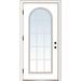 Verona Home Design Clear Glass Primed Steel Prehung Front Entry Door Metal in White | 80 H x 36 W x 1.75 D in | Wayfair ZZ364661R