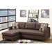 Brown Reclining Sectional - Ebern Designs Haskell 86" Wide Reversible Sofa & Chaise Upholstery/Velvet | 33 H x 86 W x 59 D in | Wayfair