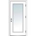 Verona Home Design Clear Glass Primed Steel Prehung Front Entry Door Metal in White | 80 H x 36 W x 1.75 D in | Wayfair ZZ364631L