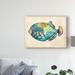 East Urban Home Aquarium Fish IV by Chariklia Zarris - Print on Canvas Metal in Blue | 24 H x 32 W x 2 D in | Wayfair