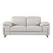 Orren Ellis Alpine 70.5" Genuine Leather Pillow Top Arm Loveseat Genuine Leather in Gray | 31 H x 70.5 W x 42 D in | Wayfair