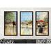 Winston Porter 'Riverwalk Charm IV' Oil Painting Print Multi-Piece Image Plastic/Acrylic in Blue/Green/Yellow | 25.5 H x 40.5 W x 1 D in | Wayfair