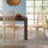 Mistana™ Lynn Solid Wood Dining Chair Wood in Brown/Gray/White | 39.18 H x 18.31 W x 21.26 D in | Wayfair 431111CB5420486494BC974B6D85EA57