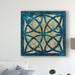 East Urban Home 'Stained Glass Indigo IV' Acrylic Painting Print on Wrapped Canvas in Blue/Brown/Green | 24 H x 24 W x 2 D in | Wayfair