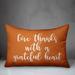 Latitude Run® Tassiltante Give Thanks w/ a Grateful Heart Lumbar Pillow Polyester/Polyfill blend in Orange | 14 H x 20 W x 1.5 D in | Wayfair