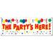 The Party Aisle™ The Party's Here Banner in Red/White | Wayfair B83AEC04FF5F46688111BF348C23C2AF