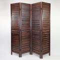 Gracie Oaks Skandar Blind 4 Panel Room Divider Wood in Brown/Gray | 84 H x 72 W x 1 D in | Wayfair 15EABBC34F60462FACED559491F3BE9E