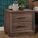 Millwood Pines Dowell 2 - Drawer Solid Wood Nightstand Wood in Brown | 24.25 H x 23.25 W x 16.75 D in | Wayfair 83965FF57ADE4D9D8F94DAAAEEE0051C