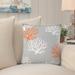 Highland Dunes Floating Coral Outdoor Square Pillow Cover Polyester in Gray | 17 H x 17 W x 0.25 D in | Wayfair 508C5B771AA3415B9F344FCB12565C34