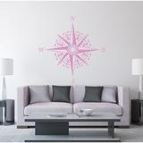 Harriet Bee Compass Sticker Wall Decal Plastic in Pink/Indigo | 22 H x 22 W x 0.1 D in | Wayfair 00E7E26E4CEE400483C247E736E6898B