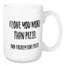 Wrought Studio™ Crumpton I Love You More Than Pizza Coffee Mug Ceramic in Black/Brown/White | 4.62 H in | Wayfair A31BF91592334E2FA191694FAF294CAF