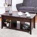 Winston Porter Bellefontaine Lift Top Coffee Table Wood in Brown/White | 19.5 H x 41.1 W x 19.1 D in | Wayfair 01AC66C0B65C46E88CBB0EDAD39B9C8E