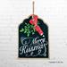 The Holiday Aisle® Merry Kissmas Gift Tag Door Hanger Wall Décor | 18 H x 12.5 W in | Wayfair BF1A33E4CCBD4396838534070C01727D