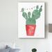 The Holiday Aisle® 'A Very Cactus Christmas III' Watercolor Painting Print on Wrapped Canvas in White/Black | 47 H x 35 W x 2 D in | Wayfair