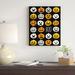 The Holiday Aisle® 'Boo Pumpkin Pattern' Graphic Art Print on Canvas in Black/Green/Orange | 20 H x 16 W x 1.25 D in | Wayfair