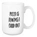Wrought Studio™ Deane Pizza is Always a Good Idea Coffee Mug Ceramic in Black/Brown/White | 4.62 H in | Wayfair BD16C17453364611BA08AD6640BF091E