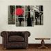 Red Barrel Studio® 'Paris Stroll II' Acrylic Painting Print Multi-Piece Image on Wrapped Canvas in Black/Red | 28 H x 47 W x 2 D in | Wayfair