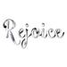 The Holiday Aisle® Rejoice Wall Decor Metal in Gray | 10.5 H x 23 W in | Wayfair 79AB0BD2F1E64E399404E461F8B17D6E