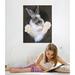 Wallhogs Bunny in a Hat - Glossy Poster Paper in Gray/Yellow | 24 H x 18 W in | Wayfair anim1-p24