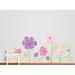 Wall Decal Source Flower & Butterfly Wall Decal Vinyl in Yellow/Black | 25 H x 60 W in | Wayfair 20085-B