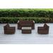 Latitude Run® Billyjo Wicker 4 - Person Seating Group w/ Cushions - No Assembly Synthetic Wicker/All - Weather Wicker/Wicker/Rattan in Brown | Outdoor Furniture | Wayfair