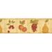 York Wallcoverings Retro Design 15' L x 7" W Apple Pear Cherry Grapes Wallpaper Border Vinyl in Orange/White | 7 W in | Wayfair TK78258