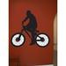 Wallhogs BMX Silhouette II Wall Decal Canvas/Fabric in Black/Gray | 22.5 H x 24 W in | Wayfair spt59-t24