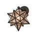 World Menagerie Quon Outdoor Armed Sconce Glass/Metal | 14 H x 10 W x 11.75 D in | Wayfair 913167B70F1941B8A175ECCF8CF45837