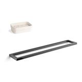 WS Bath Collections Gerla 2 Piece Bathroom Hardware Set Metal in Gray/Black | Wayfair Gerla 51709.33+5147