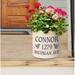 August Grove® Woodhouse Personalized Pinecone Ceramic Pot Planter Ceramic in Blue | 9 H x 9.75 W x 9.75 D in | Wayfair