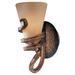 World Menagerie Charles 1 - Light Tofino Bronze Wall Sconce Glass/Metal | 12.5 H x 6 W x 8 D in | Wayfair WRMG2452 42417525